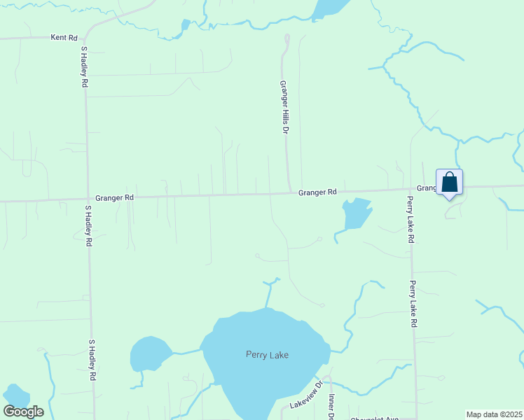 map of restaurants, bars, coffee shops, grocery stores, and more near 52 Parker Lane in Brandon Township