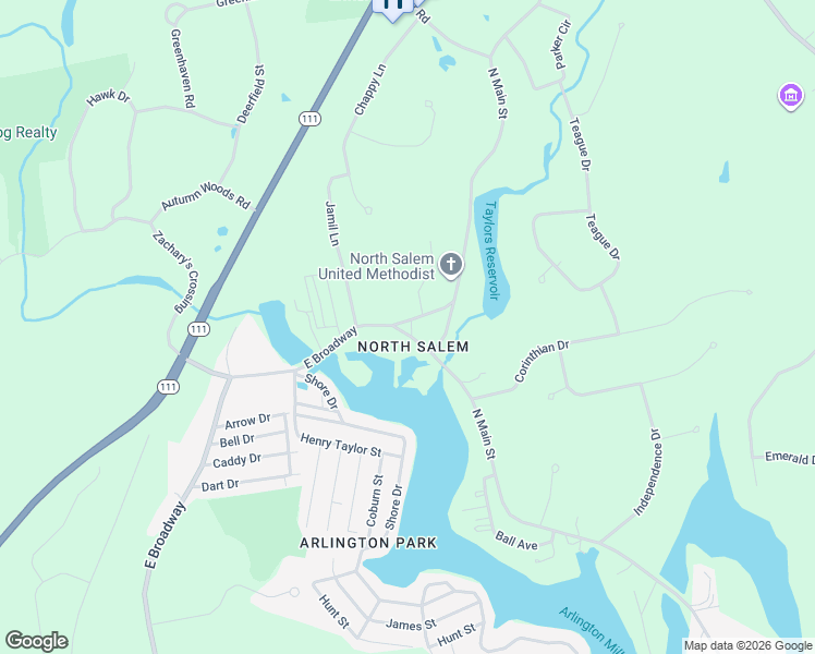 map of restaurants, bars, coffee shops, grocery stores, and more near 1 Mill Pond Road in Salem