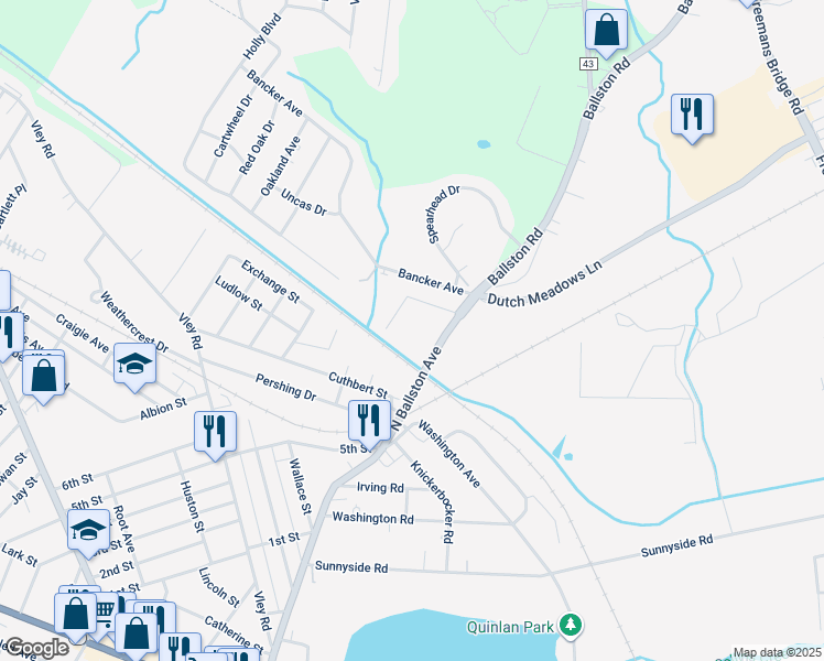 map of restaurants, bars, coffee shops, grocery stores, and more near 2-98 Culligan Drive in Scotia
