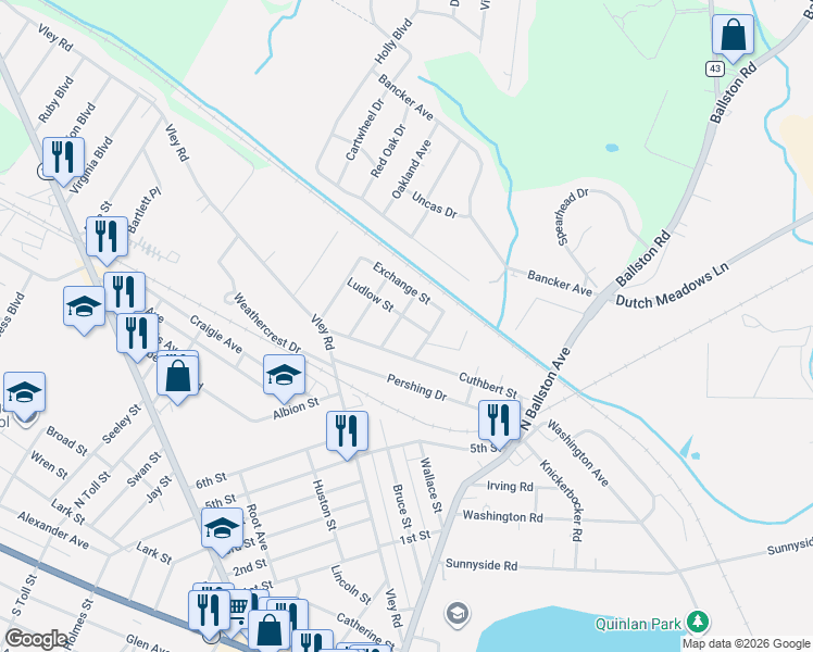 map of restaurants, bars, coffee shops, grocery stores, and more near 16 Concord Street in Scotia