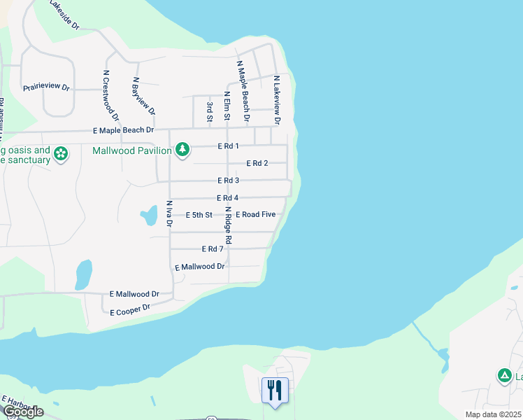 map of restaurants, bars, coffee shops, grocery stores, and more near 1734 East Road 3 in Edgerton