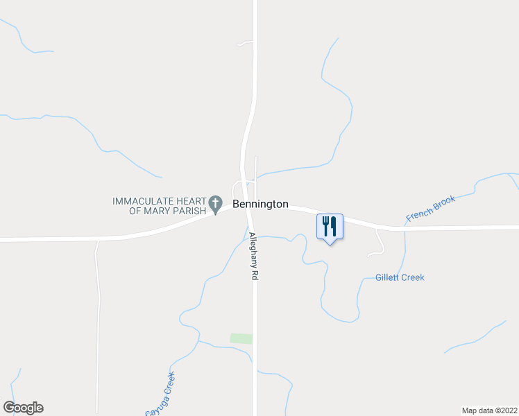 map of restaurants, bars, coffee shops, grocery stores, and more near 1308 Clinton Street in Bennington