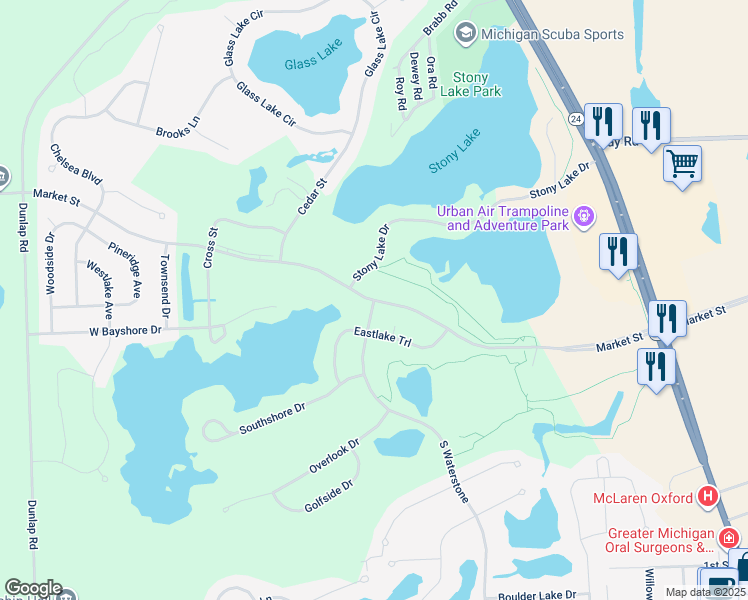 map of restaurants, bars, coffee shops, grocery stores, and more near 2 Market Street in Oxford
