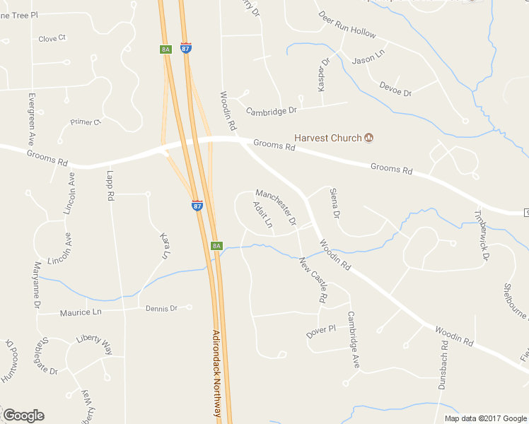 map of restaurants, bars, coffee shops, grocery stores, and more near 10 Adsit Lane in Saratoga County