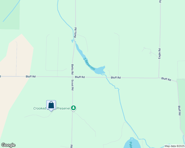 map of restaurants, bars, coffee shops, grocery stores, and more near W3950 Bluff Road in Eagle