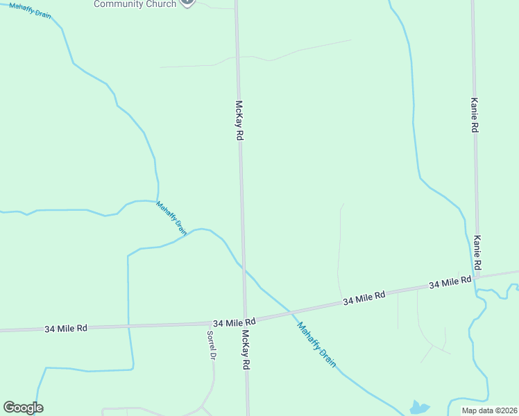 map of restaurants, bars, coffee shops, grocery stores, and more near 73636 McKay Road in Macomb County