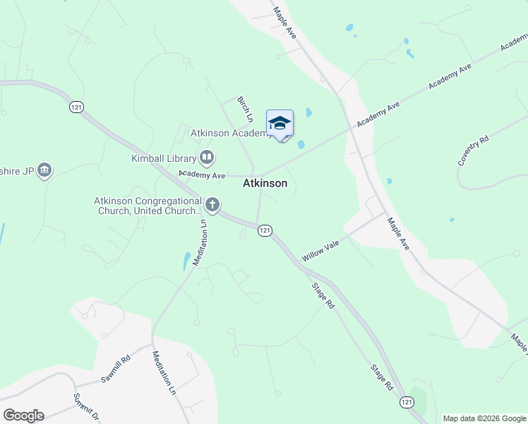 map of restaurants, bars, coffee shops, grocery stores, and more near 7 Leroy Avenue in Atkinson