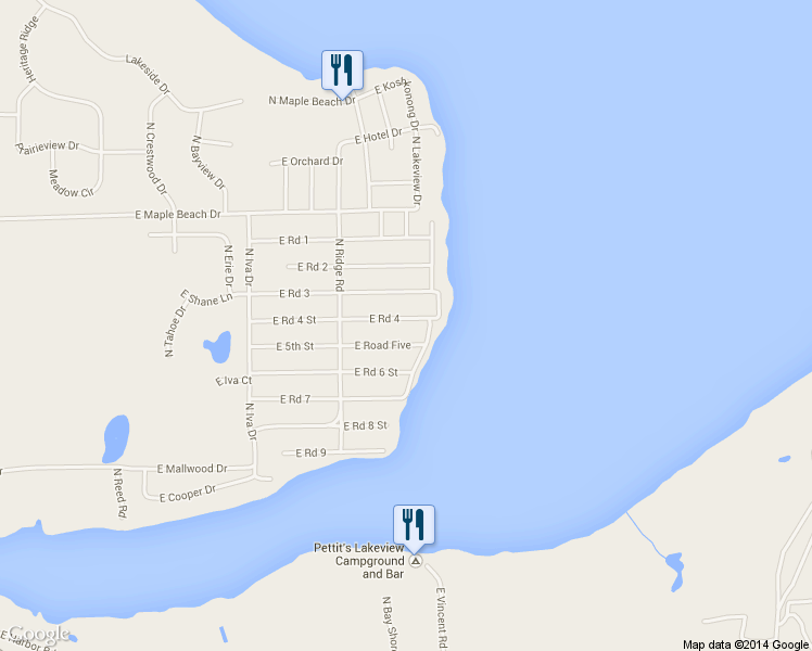 map of restaurants, bars, coffee shops, grocery stores, and more near 1734 East Road 3 in Edgerton