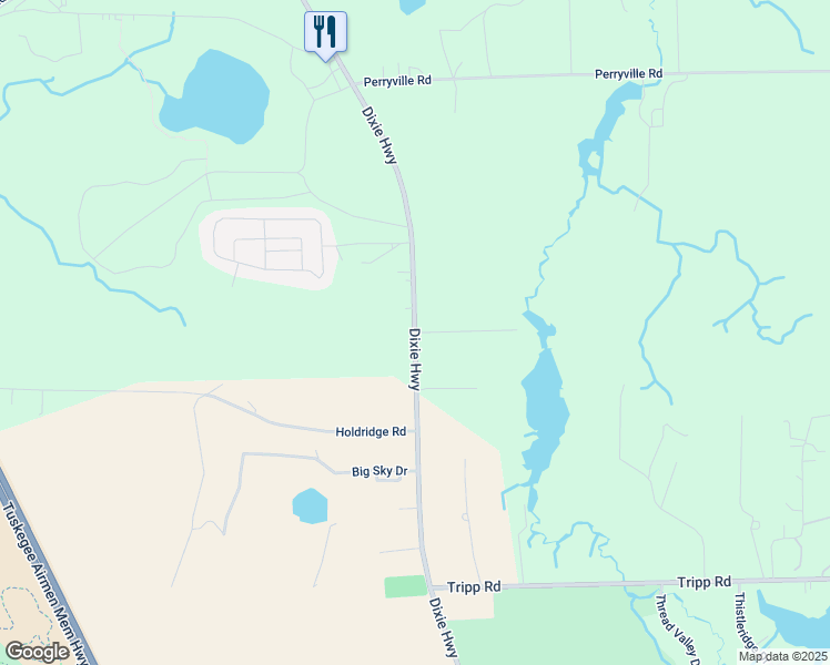 map of restaurants, bars, coffee shops, grocery stores, and more near 13393 Dixie Highway in Holly