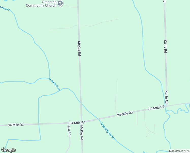 map of restaurants, bars, coffee shops, grocery stores, and more near 73636 McKay Road in Macomb County