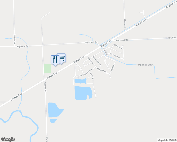 map of restaurants, bars, coffee shops, grocery stores, and more near 1822 Ponderosa Avenue in Columbus