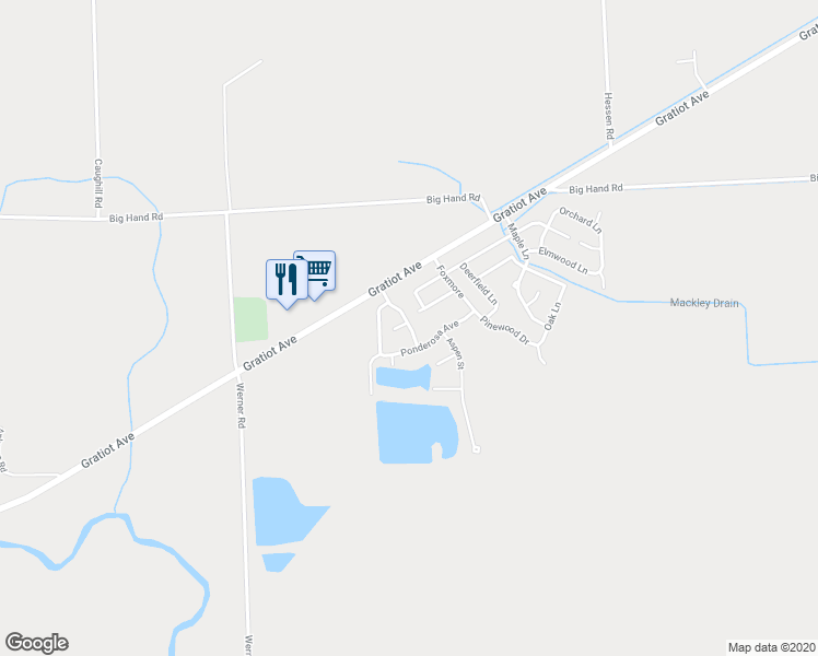 map of restaurants, bars, coffee shops, grocery stores, and more near 2005 Cottonwood Court in Columbus