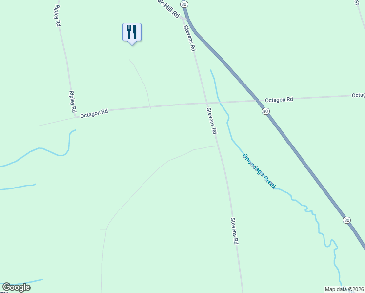 map of restaurants, bars, coffee shops, grocery stores, and more near 1413 Ryan Rd in Tully