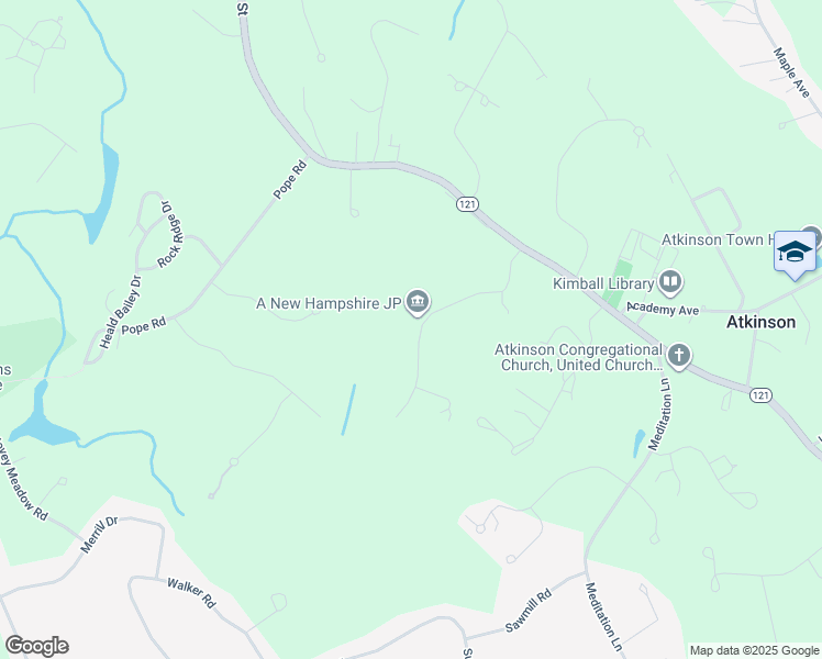 map of restaurants, bars, coffee shops, grocery stores, and more near 10 Bittersweet Lane in Atkinson