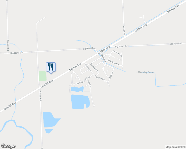map of restaurants, bars, coffee shops, grocery stores, and more near 1848 Ponderosa Avenue in Columbus