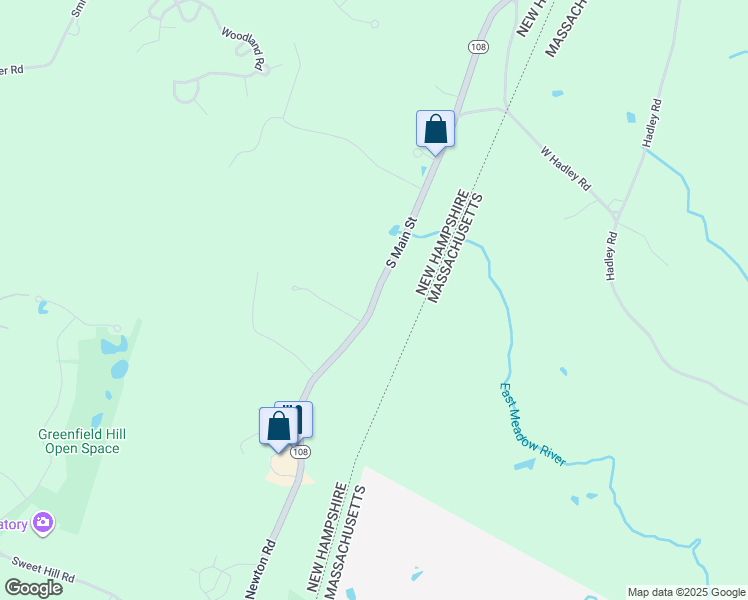 map of restaurants, bars, coffee shops, grocery stores, and more near 160 South Main Street in Newton