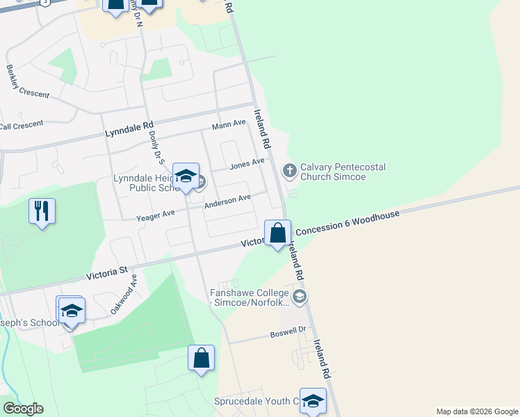 map of restaurants, bars, coffee shops, grocery stores, and more near 110 Austin Crescent in Norfolk