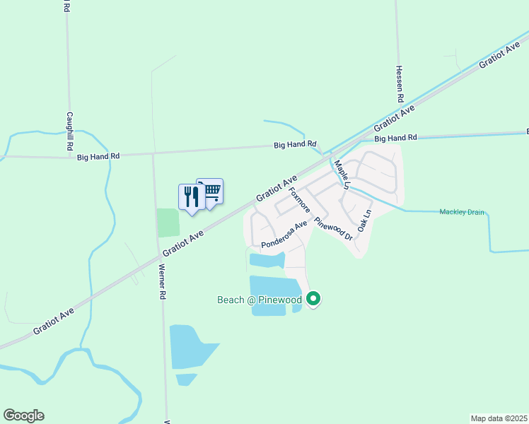 map of restaurants, bars, coffee shops, grocery stores, and more near 2117 Redwood Avenue in Columbus