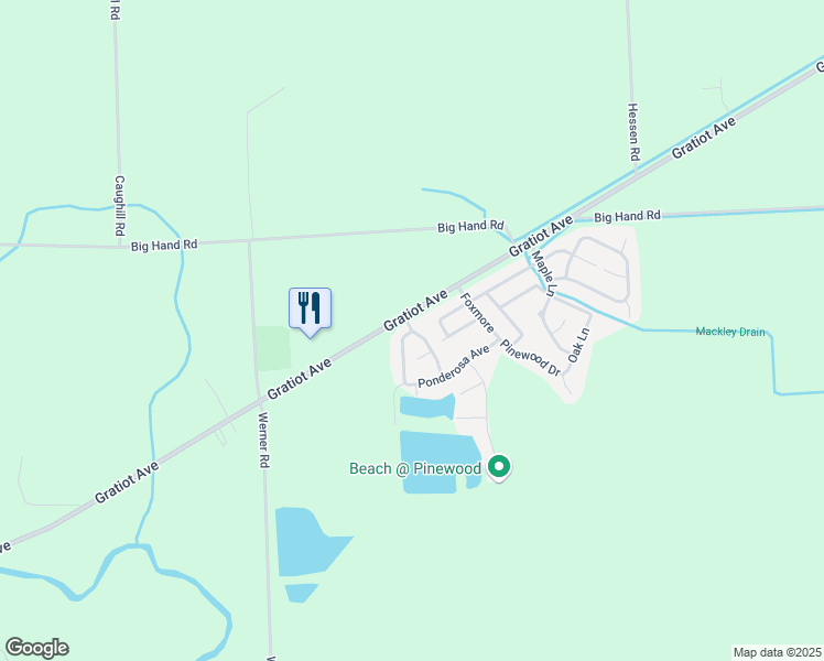 map of restaurants, bars, coffee shops, grocery stores, and more near 2125 Redwood Avenue in Columbus