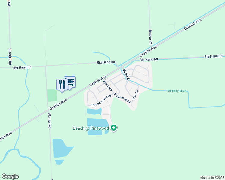 map of restaurants, bars, coffee shops, grocery stores, and more near 2109 Redwood Avenue in Columbus