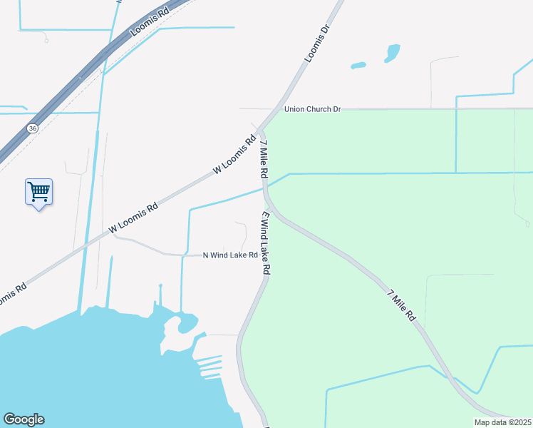 map of restaurants, bars, coffee shops, grocery stores, and more near 8815 East Wind Lake Road in Wind Lake