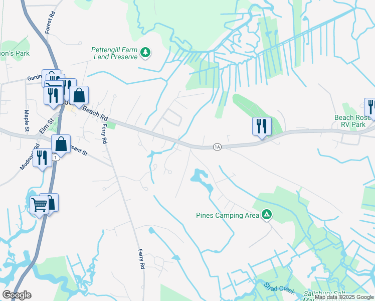 map of restaurants, bars, coffee shops, grocery stores, and more near 2 Glenwood Ave in Salisbury