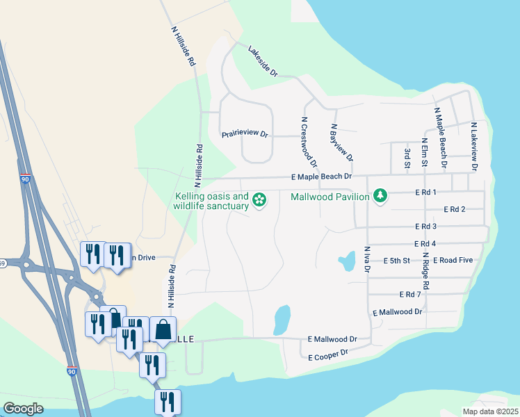 map of restaurants, bars, coffee shops, grocery stores, and more near 921 East Lauderdale Court in Edgerton