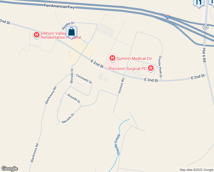 map of restaurants, bars, coffee shops, grocery stores, and more near 1361 Morado Drive in Casper