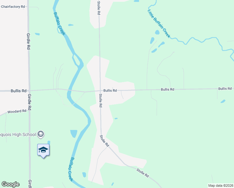 map of restaurants, bars, coffee shops, grocery stores, and more near 3414 Bullis Road in Erie County