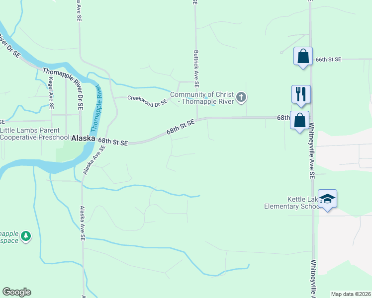 map of restaurants, bars, coffee shops, grocery stores, and more near 7976 Pine Edge Court Southeast in Alto