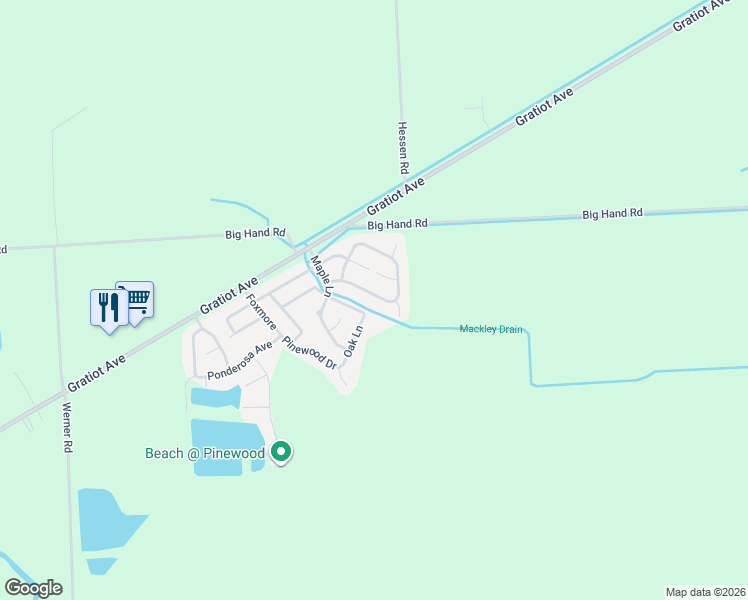 map of restaurants, bars, coffee shops, grocery stores, and more near 1111 Forest Court in Columbus