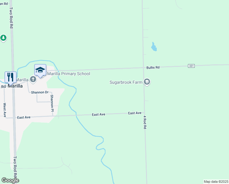 map of restaurants, bars, coffee shops, grocery stores, and more near 1964 4 Rod Road in Marilla
