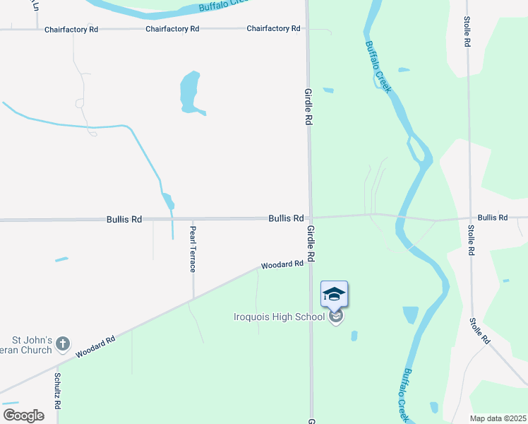 map of restaurants, bars, coffee shops, grocery stores, and more near 2961 Bullis Road in Elma Center