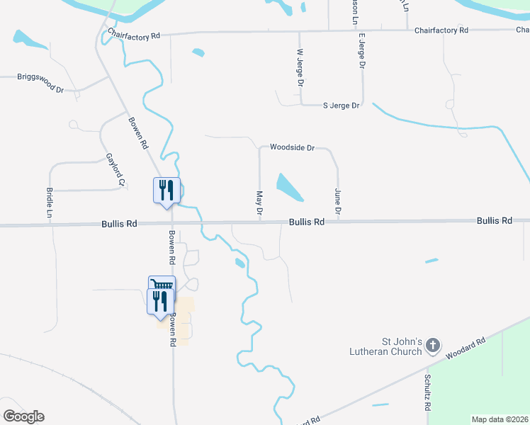 map of restaurants, bars, coffee shops, grocery stores, and more near 41 May Drive in Elma Center