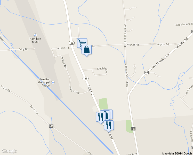 map of restaurants, bars, coffee shops, grocery stores, and more near 5331 English Avenue in Hamilton