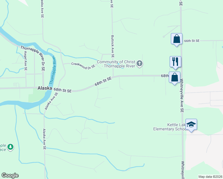 map of restaurants, bars, coffee shops, grocery stores, and more near 7976 Pine Edge Court Southeast in Alto