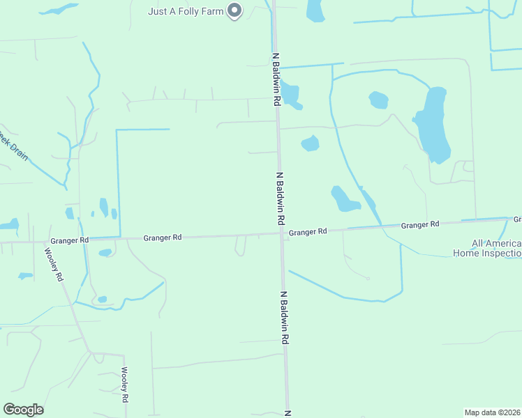 map of restaurants, bars, coffee shops, grocery stores, and more near 1125 North Baldwin Road in Brandon Township