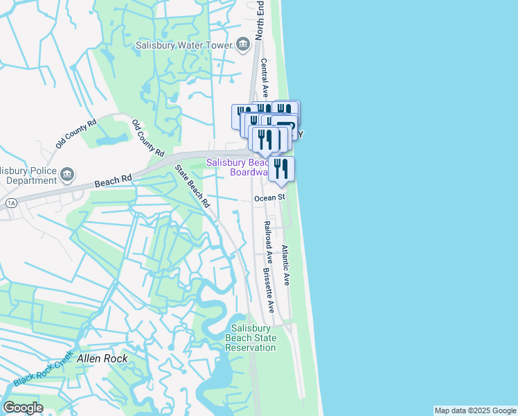 map of restaurants, bars, coffee shops, grocery stores, and more near 51 Cable Avenue in Salisbury