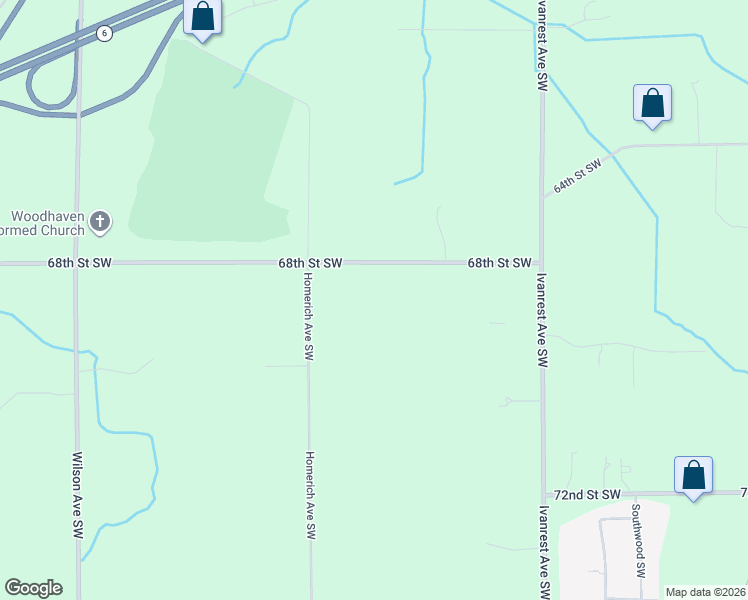 map of restaurants, bars, coffee shops, grocery stores, and more near 3554 68th Street Southwest in Byron Center