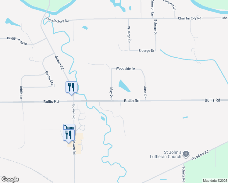 map of restaurants, bars, coffee shops, grocery stores, and more near 41 May Drive in Elma Center