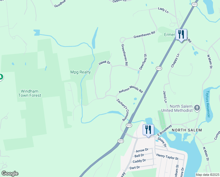 map of restaurants, bars, coffee shops, grocery stores, and more near 9 Hawk Drive in Salem