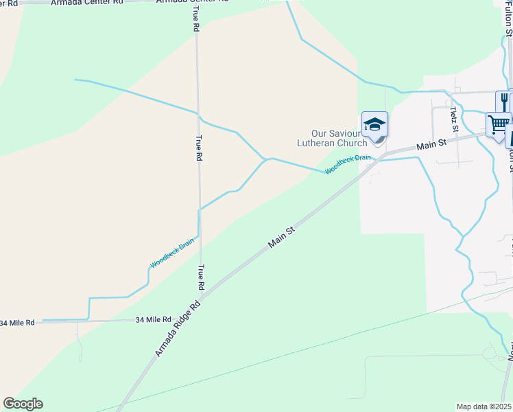 map of restaurants, bars, coffee shops, grocery stores, and more near 21921 Armada Ridge Road in Armada