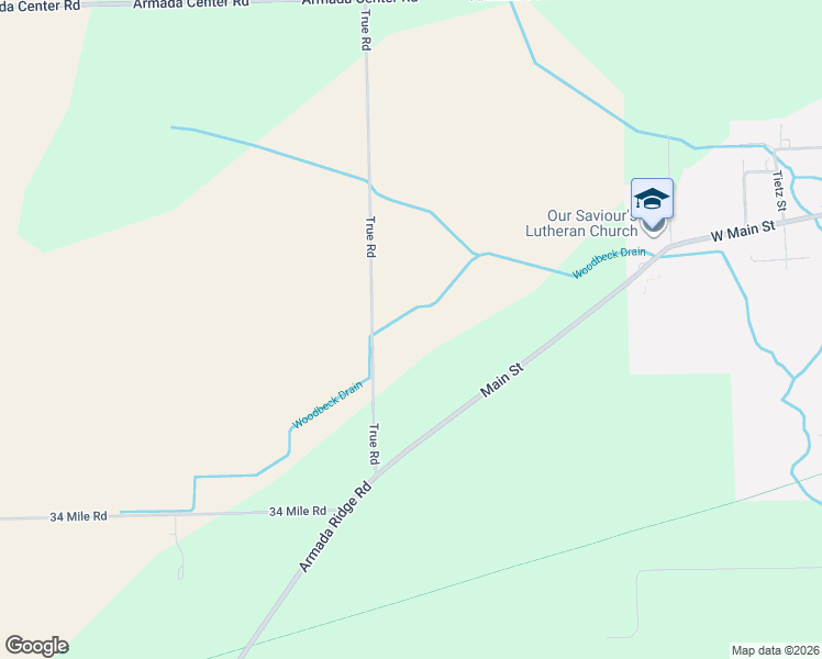 map of restaurants, bars, coffee shops, grocery stores, and more near 73600 True Road in Armada