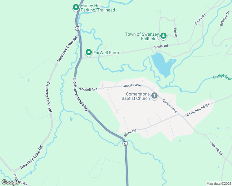 map of restaurants, bars, coffee shops, grocery stores, and more near 62 Goodell Avenue in Swanzey