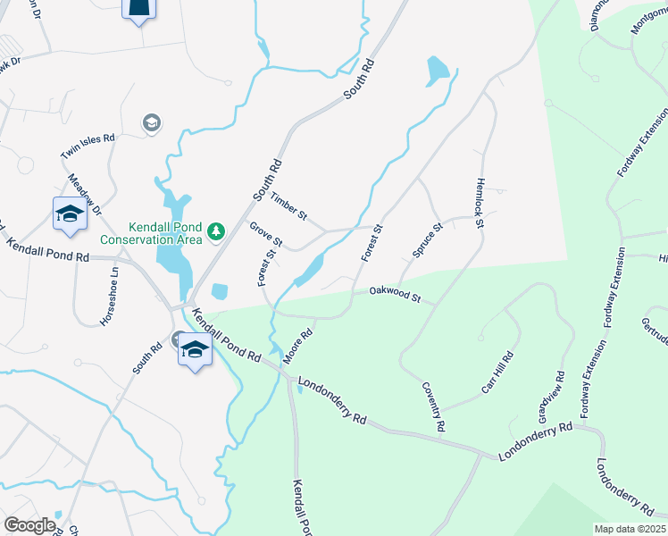 map of restaurants, bars, coffee shops, grocery stores, and more near 10 Grove Street in Londonderry