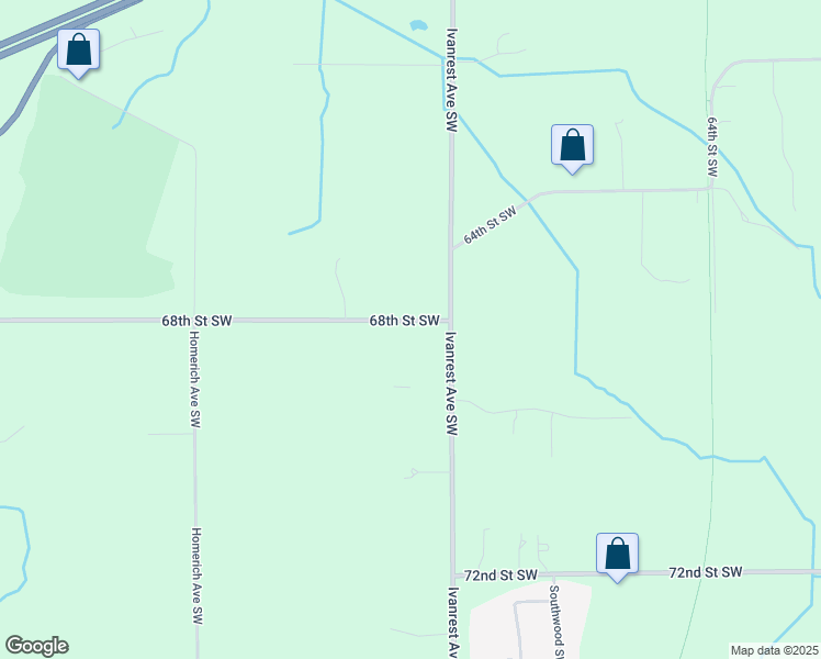 map of restaurants, bars, coffee shops, grocery stores, and more near 3262 68th Street Southwest in Byron Center