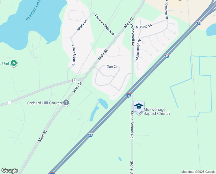 map of restaurants, bars, coffee shops, grocery stores, and more near 1446 Applewood Cir in Mukwonago