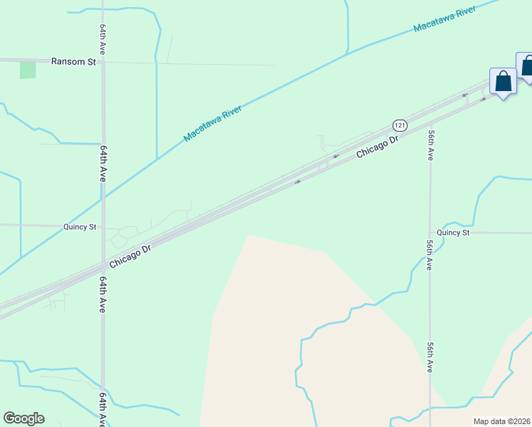 map of restaurants, bars, coffee shops, grocery stores, and more near 6040 Chicago Drive in Zeeland