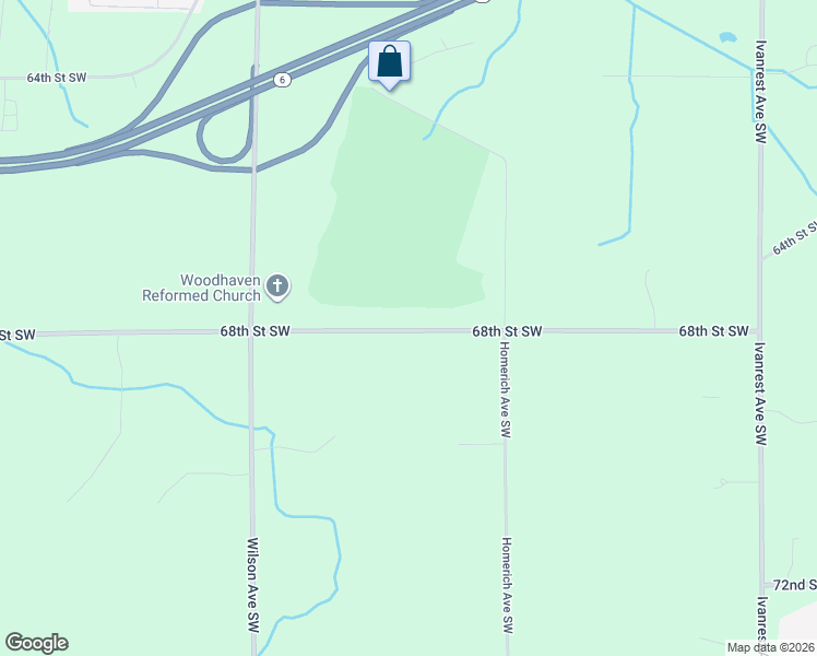 map of restaurants, bars, coffee shops, grocery stores, and more near 3757 68th Street Southwest in Byron Center