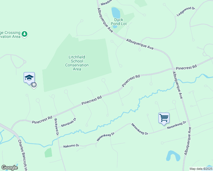 map of restaurants, bars, coffee shops, grocery stores, and more near 5 Gibson Drive in Litchfield
